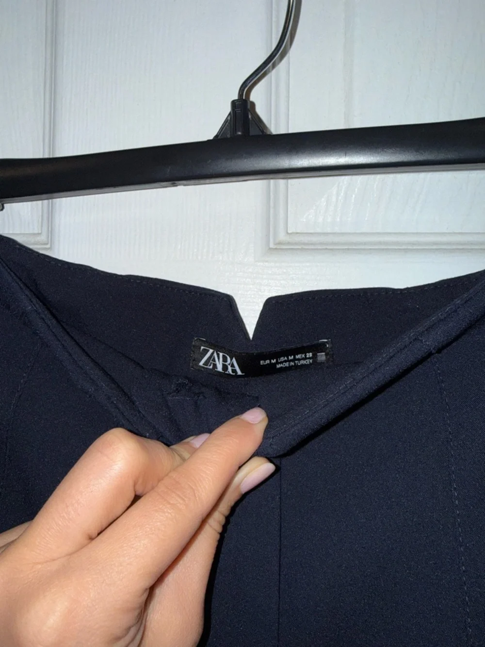 Zara Navy High Waist Trouser Pants - Picture 2 of 5